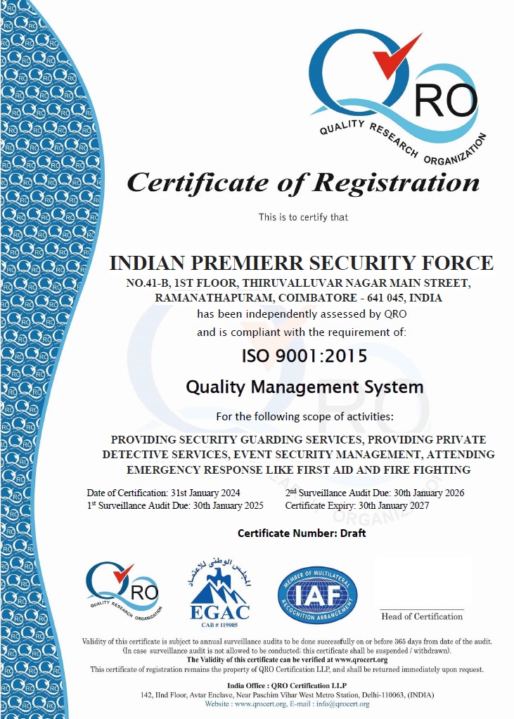 IPSF ISO Certification